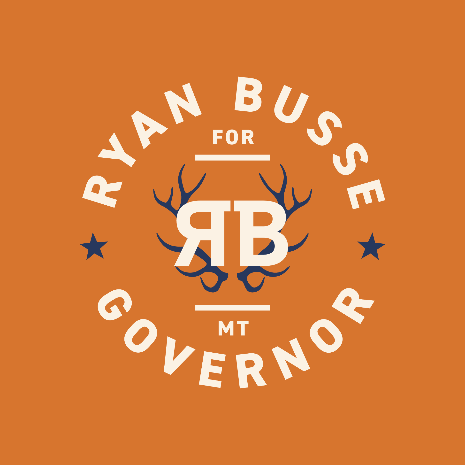 Busse for Governor Antler RB brand logo