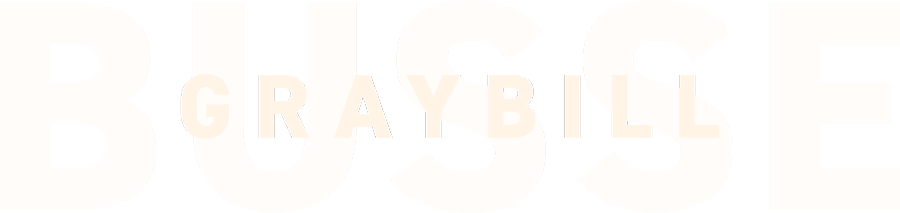 Busse Graybill White Logo Wordmark