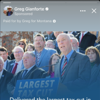 Greg Gianforte social media ad